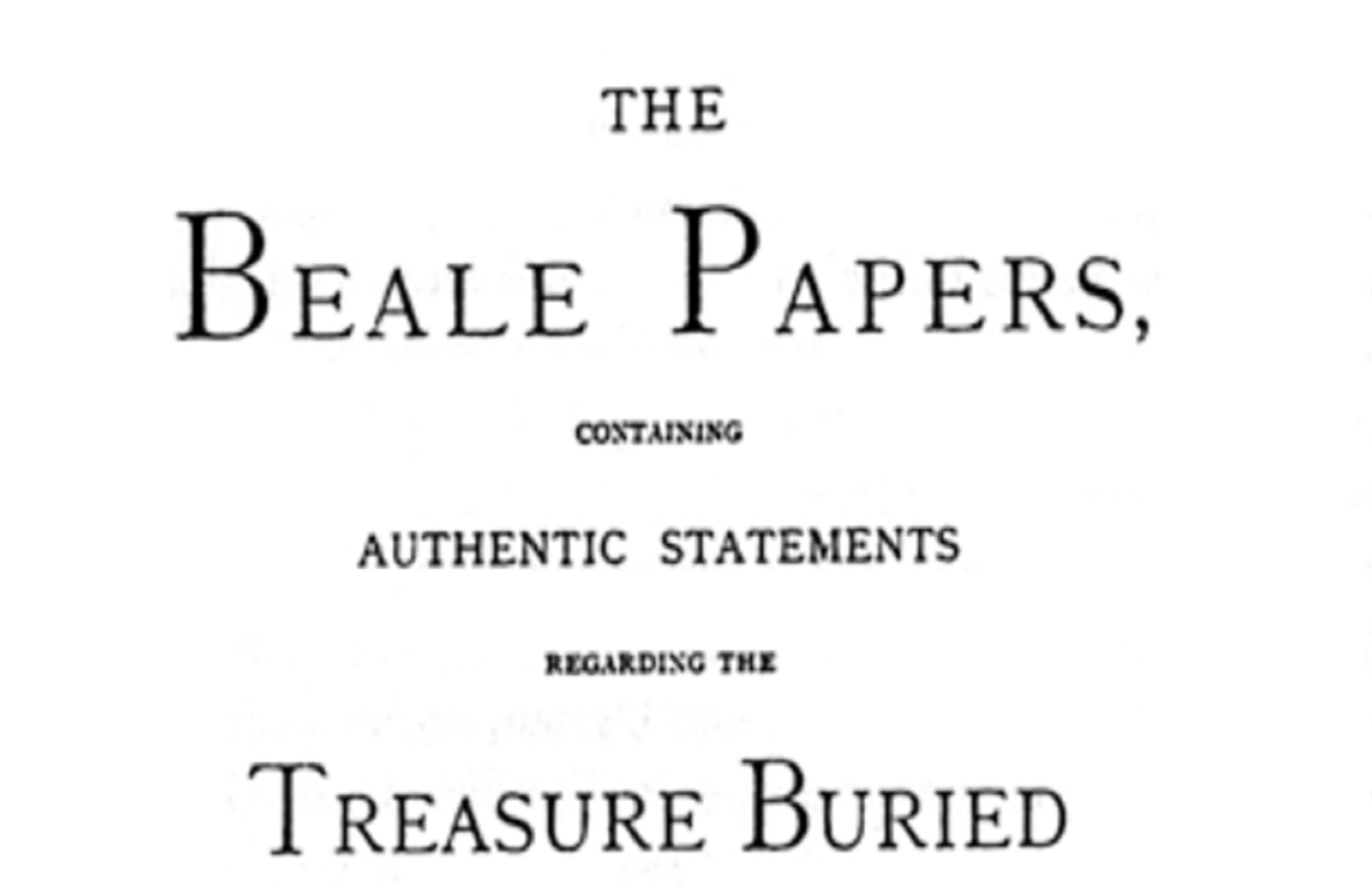 The Beale Ciphers